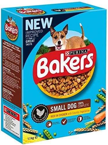 Image of Bakers 3 x Small Dog Dry Food Rich in Chicken with Country Vegetables, 1.1kg