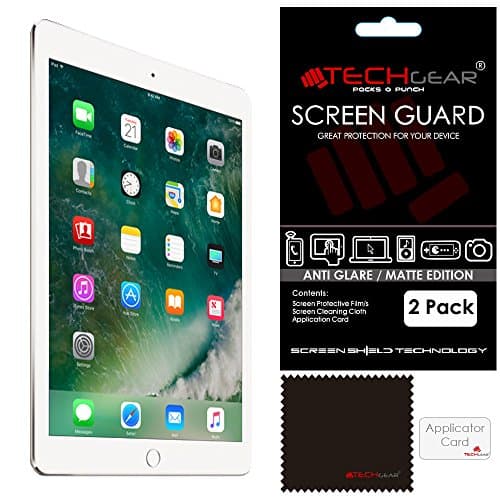 Image of TECHGEAR [Pack of 2] Anti Glare Screen Protectors for iPad 9.7" (2018/2017) - Matte Lcd Screen Protector Guards Compatible with Apple iPad 9.7" 6th and 5th Generations