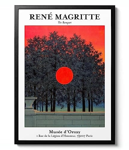Image of The Banquet - René Magritte, Fine Art Print, Surrealism Wall Art, Famous Painting Home Decor, Modern Art Gift Idea, Archival Matte, A4 (Print Only) - 29.7x21cm