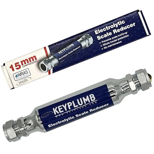 Image of Reeds Inline Electrolytic Scale Reducer 15mm Compression – Limescale Inhibitor for Whole House Protection – Nickel Plated – No Power Required