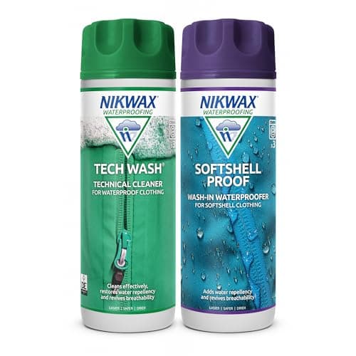 Image of Signature Nikwax Tech Wash/Softshell Proof Twin Pack - 300 Ml - Clear, Unisex NKW0195