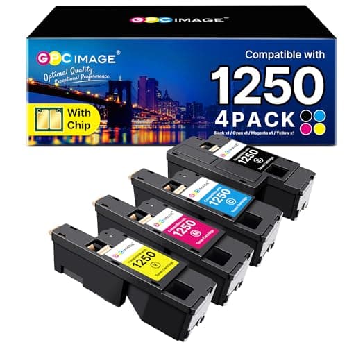 Image of GPC Image Compatible Toner Cartridges Replacement for Dell 1250 1250c 1350cnw 1355cn 1355cnw C1760 C1760nw C1765 C1765nf C1765nfw (Black Cyan Magenta Yellow,4-Pack)
