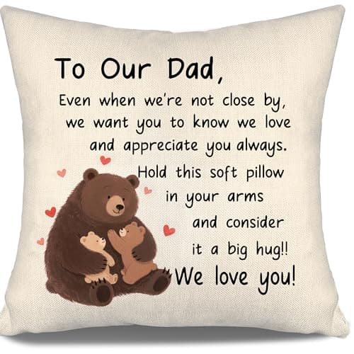 Image of Aosumin Dad Cushion Covers from Daughter Son Dad Even When We're Not Close By We Want You To Know We Love And Appreciate You Always Birthday Father's Day (our dad)