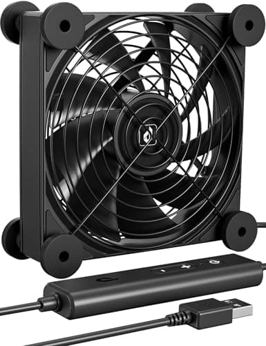 Image of upHere 120mm USB Fan Silent Fan with 4 Adjustable Wind speeds for Computer Case/PC / PS4 / TV Box/AV Cabinet U3UK1