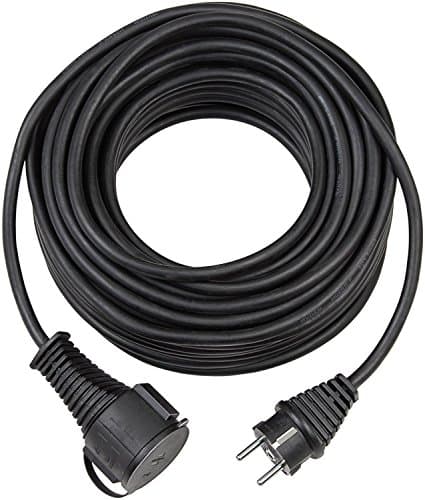 Image of Brennenstuhl Quality Rubber Extension Cable 25 m (IP44, Cable for Outdoors) Black