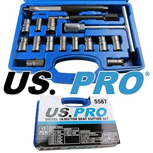 Image of US PRO Tools 17pc Diesel Injector Seat Cutter Set 5587