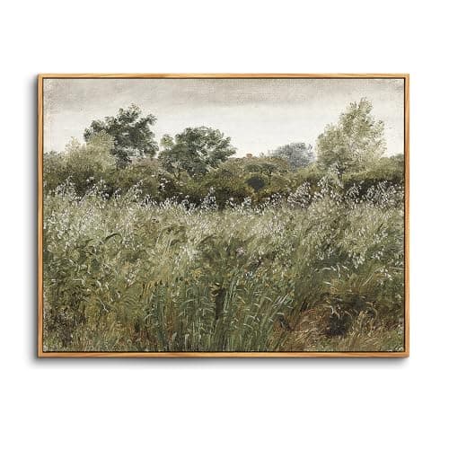 Image of hyidecorart Wooden Framed Canvas Wall Art for Living Room Large, 24"x36" Natural Field Landscape Vintage Bedroom Decor Aesthetic, Pictures Prints Wall Decorations for Office Hallway Dining Room