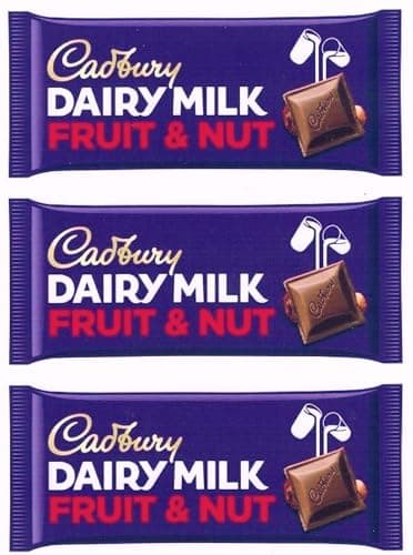 Image of 3 x Dairy Milk Fruit & Nut 180g Bar for all Occasions. Sold by Sweetalicious