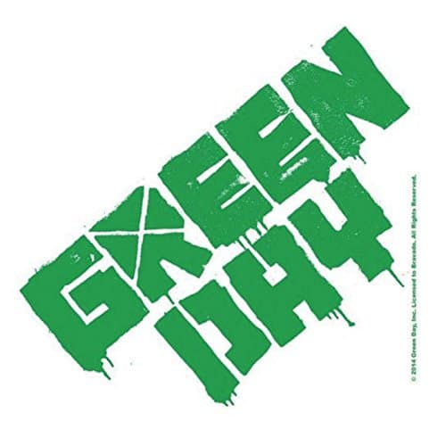 Image of Green Day Coaster band Logo Official Cork 9.5 x 9.5cm single drink One Size