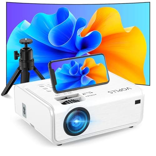 Image of [Electric Keystone 6D/4P] Projector 4K, 5G WiFi Bluetooth Projector 26000L, VOPLLS Native 1080P Projectors with PPT, Zoom, Outdoor Projectors for TV Stick/iOS/Android