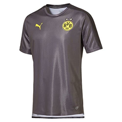 Image of PUMA Men's BVB Stadium Without Sponsor Logo Jersey, Mens, Jersey, 753354, Asphalt/Puma Black, L