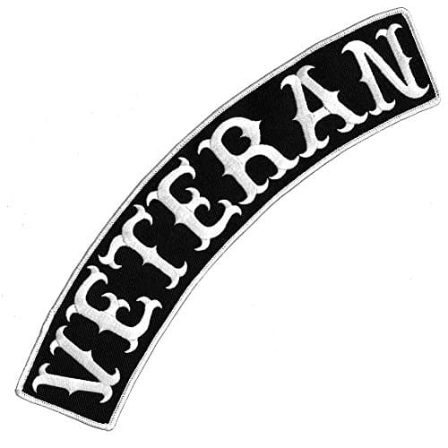 Image of VEGASBEE Black and White Embroidered Biker Jacket Rocker Jacket XL 12"