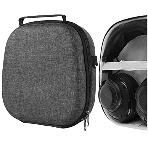 Image of Geekria Shield Headphones Case Compatible with JBL Quantum One Gaming, Quantum 600, Quantum 800, Quantum 300 Case, Replacement Hard Shell Travel Carrying Bag with Cable Storage (Grey)