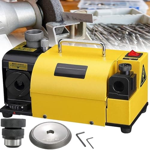 Image of Drill Bits Sharpener, 3-13mm Portable Drill Bit Grinder End Mill Re-Sharpener, Professional Drill Bit Sharpening Tool Machine, with 11 Collects Angle Adjustable High-Precision