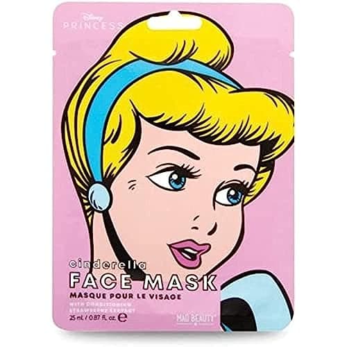 Image of MAD BEAUTY DISNEY Princess Cinderella Face Masks, Lavender Infused Sheet Masks, Heals Damaged Skin, Calming, Anti-Inflammatory, Detoxifying