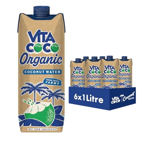 Image of Vita Coco Organic Coconut Water 6x1L, High in Vitamin C and Potassium, No Fat, Low in Calories, Non-GMO, Gluten-Free, Vegan