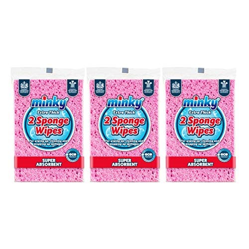 Image of Minky 6 Pack Sponge Wipes Bulk Pack (3x2pk)