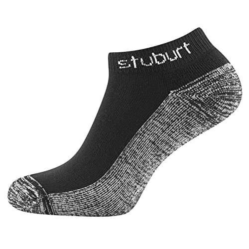 Image of Stuburt Golf SBSOCK1041 Mens 2 Pack Golf Ankle Trainer Socks With Cushioned Soles, Black, One Size