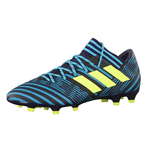 Image of adidas Kids Unisex Nemeziz 17.3 Firm Ground Cleats Soccer Shoes, Multicolor (Legend Ink /solar Yellow/energy Blue ), 4.5 UK
