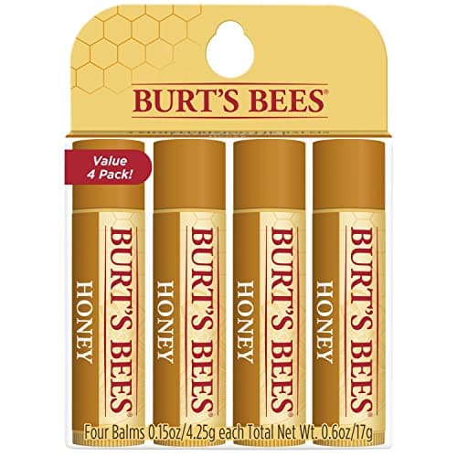 Image of Burt's Bees 100% Natural Moisturizing Lip Balm, Honey with Beeswax - 4 Tubes
