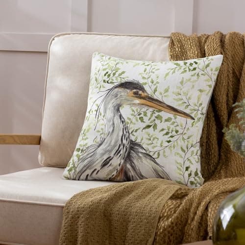 Image of Evans Lichfield Shugborough Heron Traditional Polyester Filled Cushion