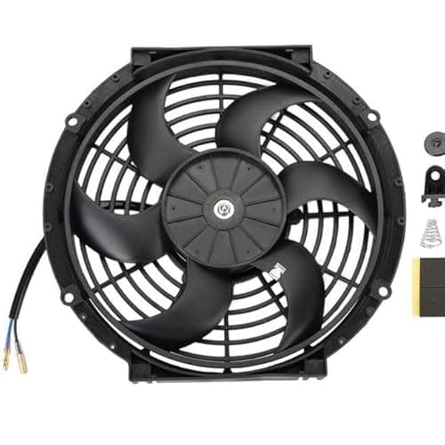 Image of Aptliton Electric Radiator Cooling Fan with Mounting Kit, Global 10 Inch 80W, 12V, 8 Blades, Reversible Push/Pull, Engine Cooling Replacement for Car Radiators