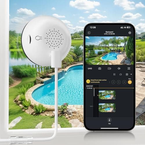 Image of BoyKeep 4MP Window Camera, 2.4GHz & 5.8GHz WiFi 6 Indoor Camera with App, Cameras for Home Security with Full Color Night Vision, AI Person & Motion Detection, 24/7 Recording, Compatible with Alexa
