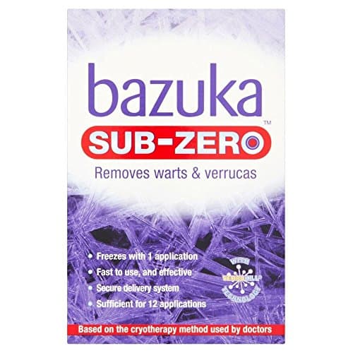 Image of Bazuka Sub Zero Warts & Verucca - 12 Applications (50ml) - Pack of 6