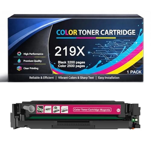 Image of 219X Toner Cartridge Compatible for HP W2190X Toner to Work with Colour LaserJet Pro 3202dn 3202dng Pro 3202dw MFP 3302fdn 3302fdng 3302fdw 3302fdwg Printers,Magenta-1pack