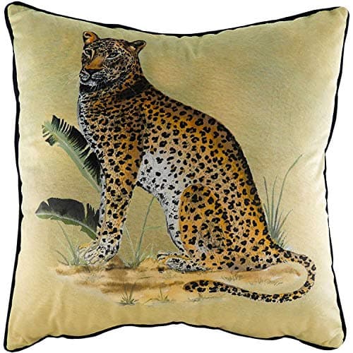 Image of Evans Lichfield Kibale Leopard Cushion Cover, Multi, 50 x 50cm