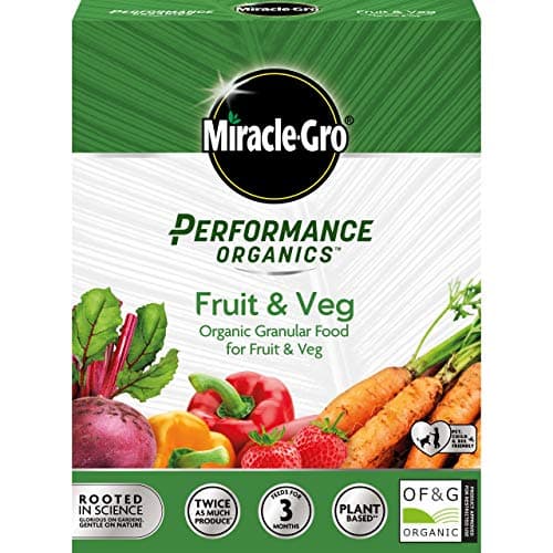 Image of Miracle-Gro Performance Organics Granular Plant Food (Bee, Pet & Child Friendly) Fruit & Veg Plant Food, 1 kg, Grey