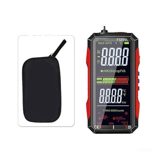 Image of FS899L Digital Multimeter True RMS With Display Torch, Measures AC/DC Voltage Current Capacitance Resistance Frequency Continuity Temperature, For Electrical Troubleshooting(FS899L + watch case)