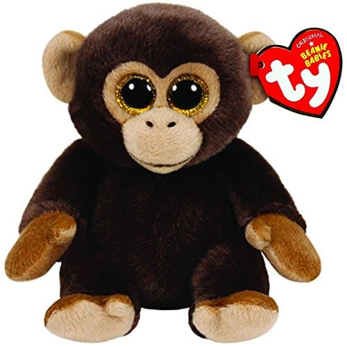 Image of TY 42111 Banana Monkey with Glitter Eyes, Plush Toy, 15 cm, Brown