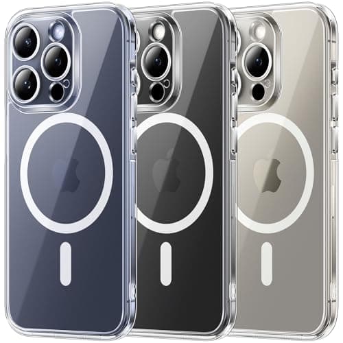 Image of TOCOL Clear Magnetic for iPhone 15 Pro Max Case 6.7-Inch, Fit for MagSafe, Upgraded [Full Camera Protection], [Never Yellowing] Protective HD Hard Shockproof Slim Cover (Clear)