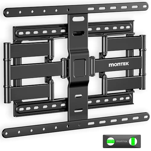 Image of monTEK 1.1" Ultra Slim TV Wall Bracket for 43-90 Inch TVs, Full Motion TV Bracket up to 60kg, Dual Swivel Articulating TV Wall Mount, Max VESA 600x400mm, Fits 16"/18" Studs
