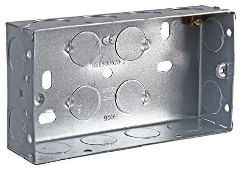 Image of Metal BACKBOX 2 Gang 35MM, Back Boxes/Mounting Boxes Qty X 1