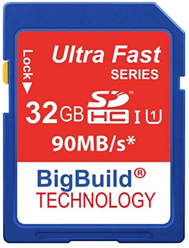 Image of 32GB 90MB/s Memory Card for Canon LEGRIA HF R87 camcorder, Class 10 SD SDHC