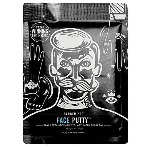 Image of BARBER PRO Face Putty Peel Off Mask with Activated Charcoal | 6 Applications | Detoxifying, Cleansing, & Brightening | Peel Off Face Masks | Mens Skincare |