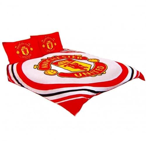 Image of Manchester United FC Pulse double Duvet Set (Full) (Red/White)