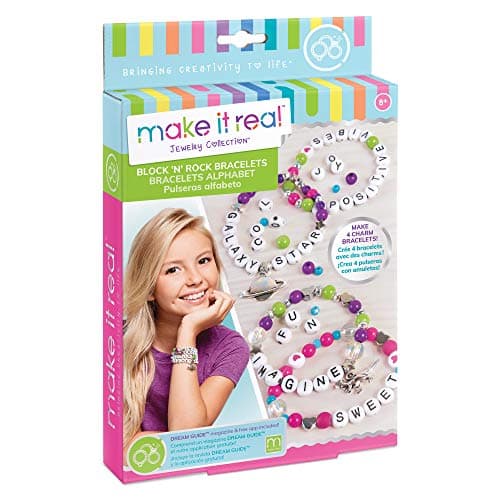 Image of Make It Real Alphabet Beads Bracelet Making Kit - Girls Friendship Jewellery - Arts and Crafts for Kids