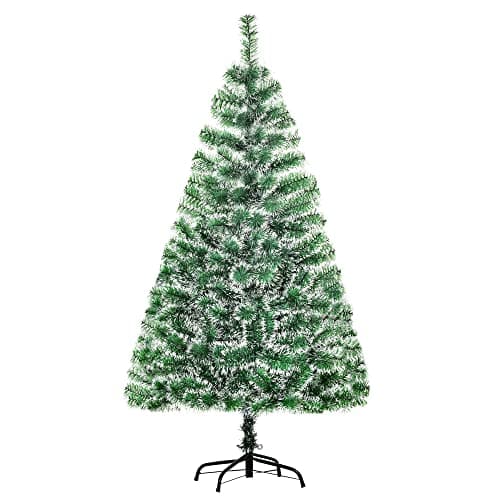 Image of HOMCOM 5FT Indoor Christmas Tree Artificial Decoration Xmas Gift with Metal Stand Branch Tips