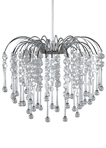 Image of Lightmode Teardrop Acrylic Droplets with Chrome Frame Ceiling Light Lampshade Clear LMB005