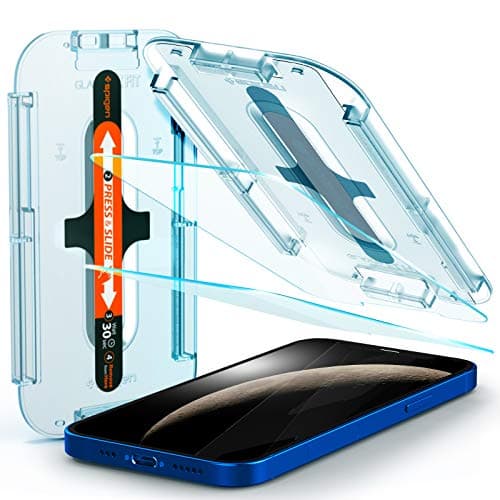 Image of Spigen EZ Fit Tempered Glass Screen Protector for iPhone 12, iPhone 12 Pro - 2 Pack