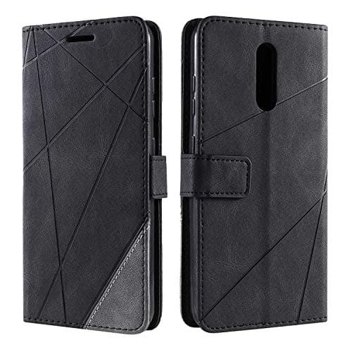 Image of SONWO Case for Nokia 3.2 Case, Premium Leather Flip Wallet Case Magnetic Closure Card Slots Kickstand Phone Case for Nokia 3.2, Black