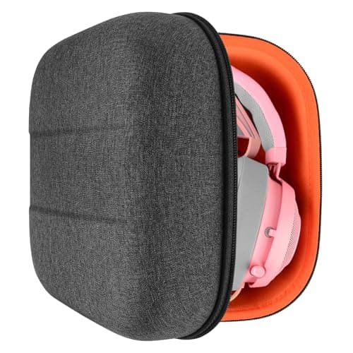 Image of Geekria Shield Headphones Case Compatible with Razer Kraken V4 Pro, BlackShark V3 Pro, Replacement Protective Hard Shell Travel Carrying Bag with Room for Accessories (Grey)