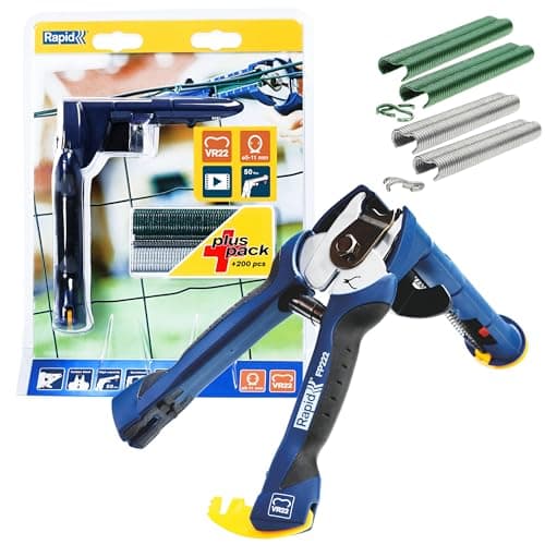 Image of Rapid FP222 Fence Pliers for VR22 Fence Hogrings with High Capacity Magazine, Ergonomic Soft Handle, and Easy Storage Features, Includes 200 VR22 Hogrings (40303112)