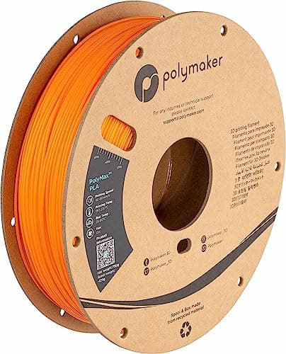 Image of Polymaker PolyMax Tough PLA 3D Printer Filament - 1.75mm - 750G Orange