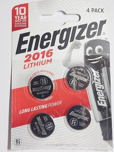 Image of Energizer Lithium Battery CR2016 3V Ref E300520400 Pack 4 149376