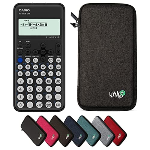 Image of Casio fx-82DE CW including a WYNGS protective case in Dark Gray - Basic Set (German)