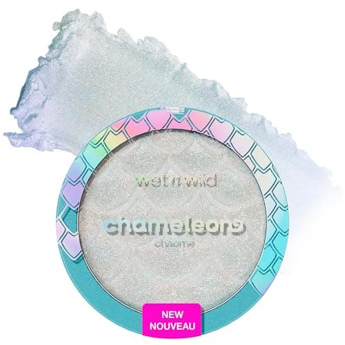 Image of Wet n Wild Chameleon Chrome Powder Highlighter, Light Reflective Iridescent Pigments for Dynamic Gradient, Liquid-to-Powder Texture, Buildable Formula, Venus Swing